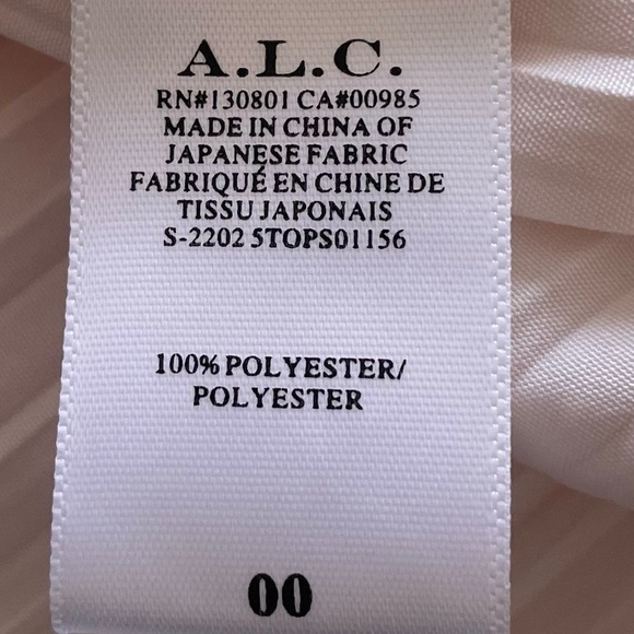 A.L.C. Glace Cream Pleated Halter Neck Keyhole Back Spring 2022 Rio Top EUC 00 - Picture 9 of 11